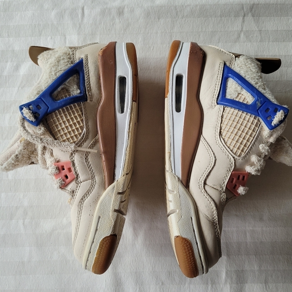 Air Jordan  Cream and Brown Sneakers Size 4 1/2 Y - Picture 4 of 11